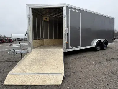 2026 Stealth 7.5x18 3-Place Aluminum Enclosed Snowmobile Trailer