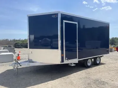 2026 DuraBull 101x14 2-Place Aluminum Snowmobile Trailer w/ Extra Height, & Galvanized Package