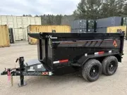 2026 RawMaxx 5X10 10K Powder Coated Dump Trailer w/ 32? Sides, Slide-In Ramps & Tarp Kit