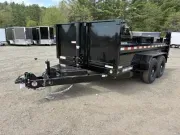2026 Sure-Trac 7x12 Powder Coated 12K Telescopic Dump Trailer w/Stabilizer Jacks, Tarp Kit, & Ramps