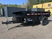 2025 Sure-Trac 5x8 5k Low Profile Powder Coated Dump Trailer w/Barn Doors