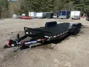 2026 Sure-Trac 7x20 Powder Coated 10K Steel Deck Power Tilt Equipment Trailer