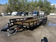2026 Sure-Trac 7x20 10K Powder Coated Tube Top Utility Trailer w/Rear Ramp Gate