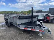 2025 Diamond C 7x14 15K Powder Coated Dump Trailer w/24” High Sides
