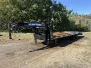 2027 Sure-Trac 8.5X25+5 Powder Coated 22.5K Gooseneck Deckover Equipment Trailer w/Full Width Ramps