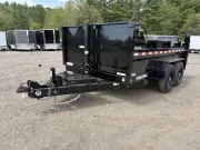 2026 Sure-Trac 7x12 Powder Coated 12K Telescopic Dump Trailer w/Stabilizer Jacks, Tarp Kit, & Ramps