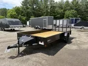 2026 Rice 7X14 3K Powder Coated Steel Sided Utility Trailer w/Spare Mount