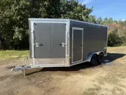 2027 Stealth 7.5x14 XLT-PRO Aluminum 2-Place Drive-In/Out Snowmobile Trailer w/Extra Height & Tapere