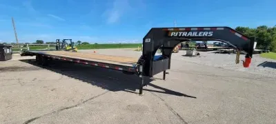 2027 PJ Trailers LS 102"x 35'+5' GN Low-Pro Flatdeck Dove w Monster Ramps (3075321)