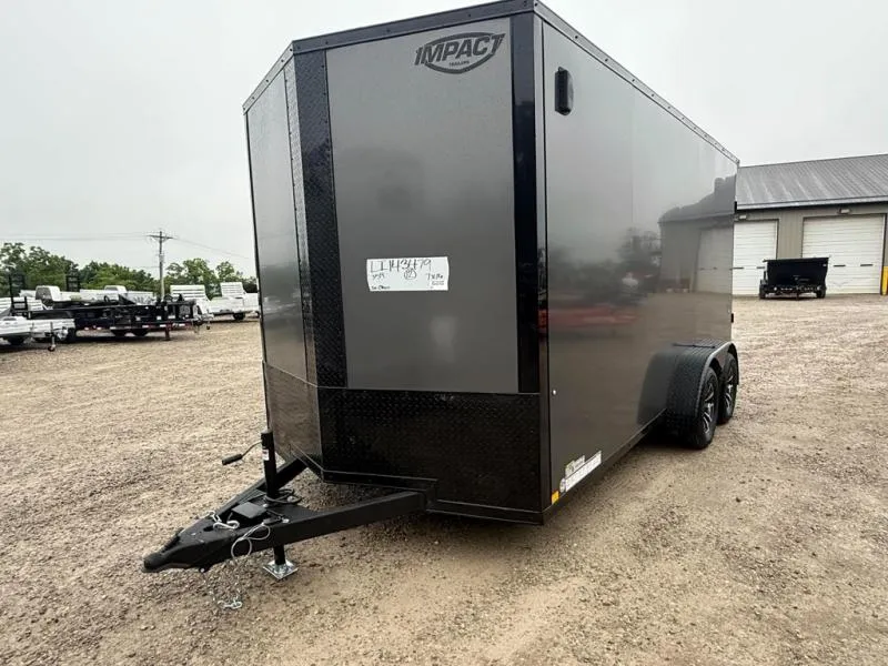 2026 Impact Trailers Quake 7' x 16' Standard Height Ramp Door