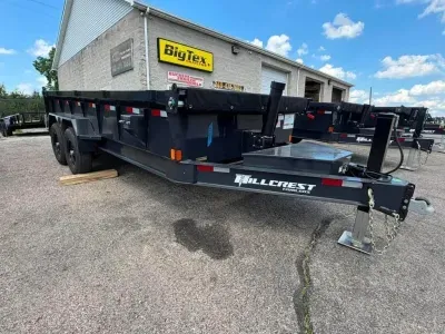 2027 Hillcrest Trailers 7x16 Telescopic Dump Hydro Jack 14K GVW (0006)