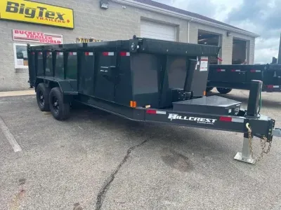 2027 Hillcrest Trailers 14k Dump 7x16 H.S (0777)