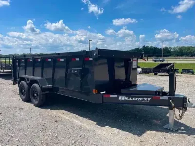 2027 Hillcrest Trailers 14K Dump 7x16 H.S (0784)