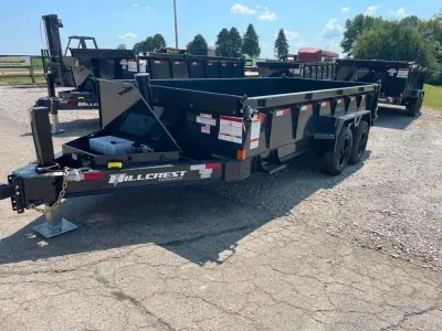 2027 Hillcrest Trailers 7X16 17.6K GVW Telescopic Hydro Jack Dump (0928)