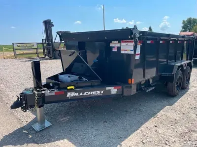 2027 Hillcrest Trailers 7X14 17.6K GVW Telescopic Hydro Jack Dump w/ H.S (00190)