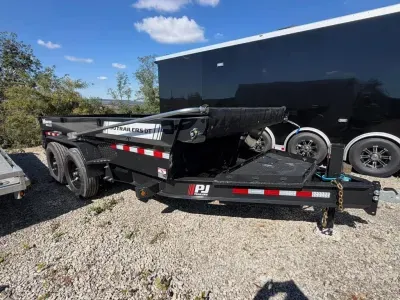 2027 PJ Trailers DT1 83"x14' Telescopic w/Voyager Package & Drop Axle (009549)