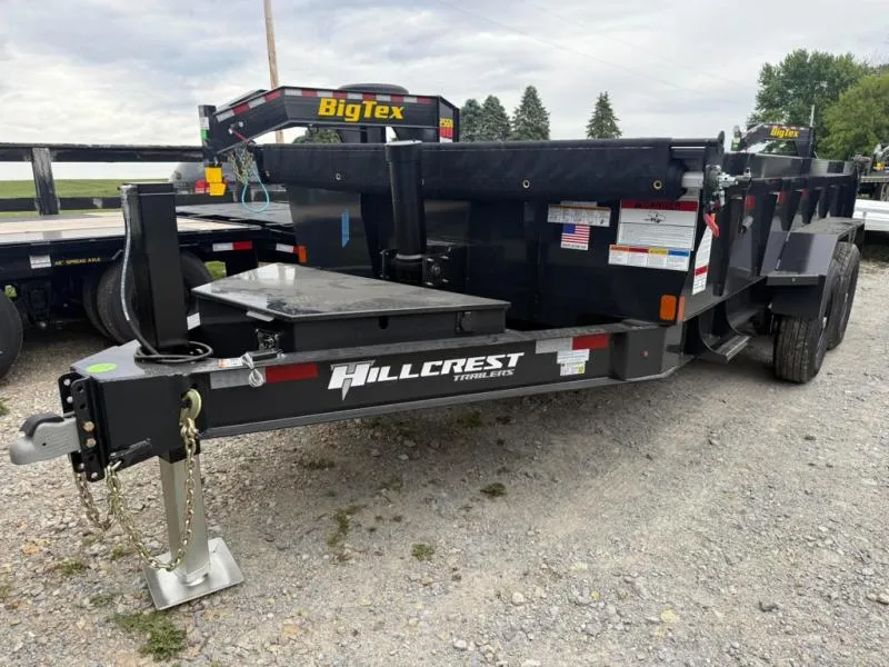 2026 Hillcrest Trailers 7x14 Telescopic Dump Hydro Jack 14K GVW (4256)