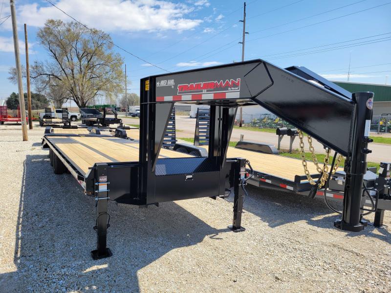 2024 Trailerman 8.5'x25'+5' 25.9K (T102255HHCDL-GN-259) Low Profile Hired Hand Colossal Dove GN Deckover Trailer