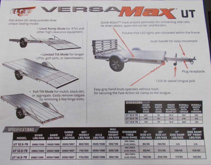 2021 Floe VM-UT 14.5-79 Utility Trailer 2021 Floe VM-UT 14.5-79 Utility Trailer