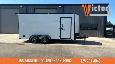 2026 True Blue 7X16 Enclosed White w/Rims