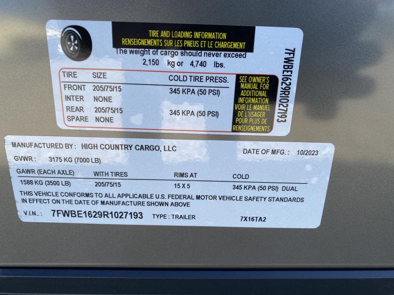 new Other Trailers High Country  for sale, in Pierceton, IN Thumbnail 13