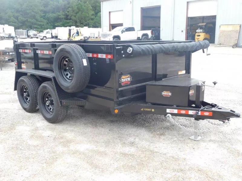 2026 Covered Wagon Trailers  6x10  with 5200LB Axles,Tarp,Spare $8695 Dump Trailer