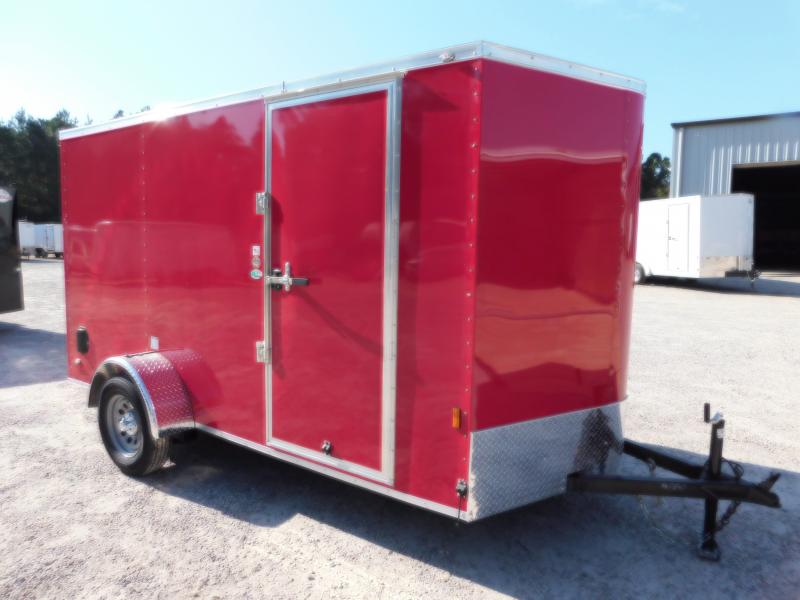 2023 Continental Cargo Sunshine 6x12 Vnose with Rear Ramp Door Cargo / Enclosed Trailer