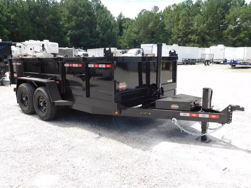 2026 Covered Wagon Trailers  Prospector 7x14 Telescoping  with 2' Sides 7K Axles  Dump Trailer