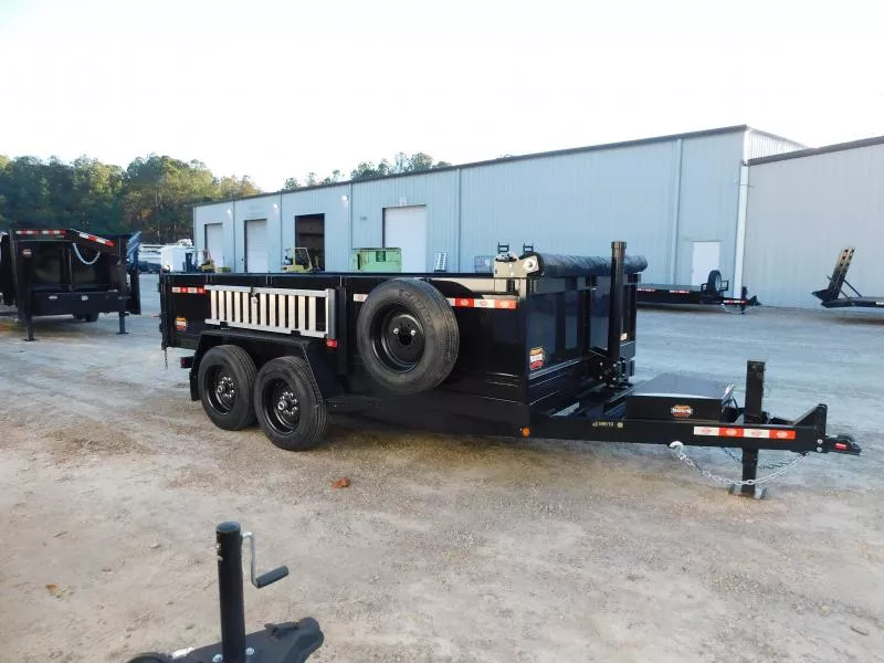 2026 Covered Wagon Trailers Prospector 7x14 Telescoping with 2' Sides 8k Axles Dump Trailer