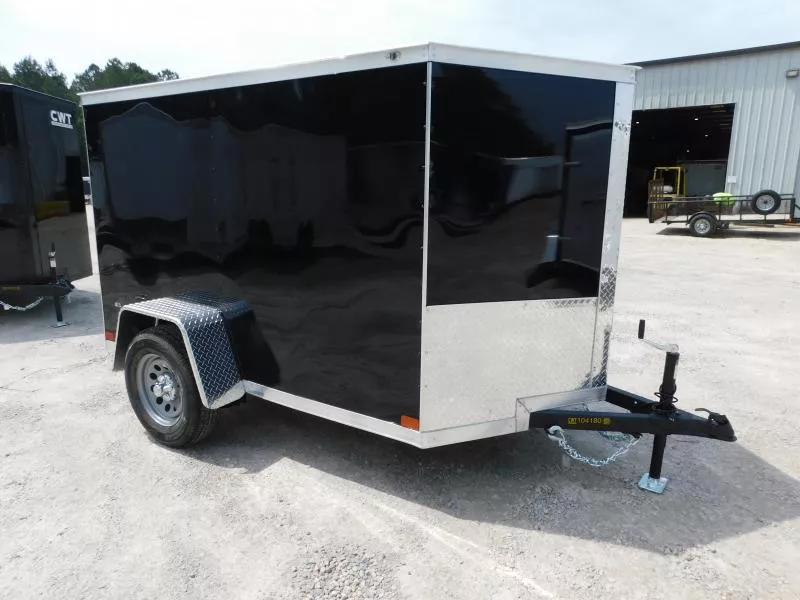 2025 Covered Wagon Trailers Gold Series 5x8 Vnose  with Swing Rear Door  Cargo / Enclosed Trailer