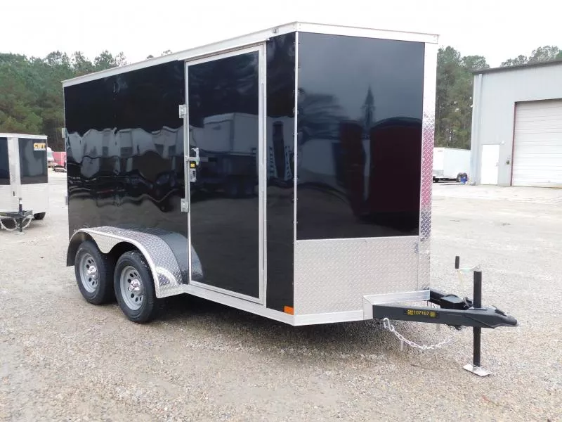 2026 Covered Wagon Trailers 6x12 Tandem Axle Vnose with Ramp Door Cargo / Enclosed Trailer