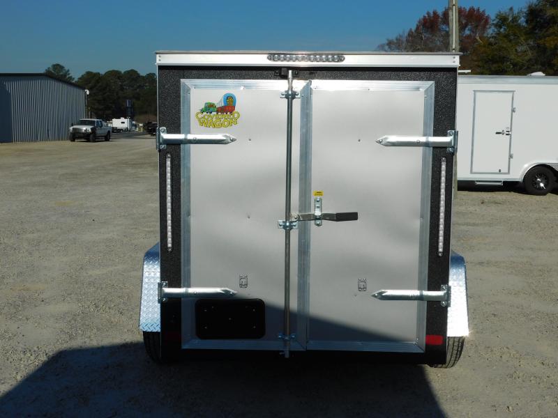 2024 Covered Wagon Trailers Gold Series 5x8 Vnose with Double Rear