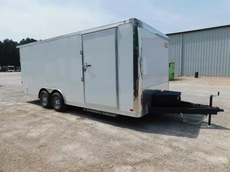 2025 Covered Wagon Trailers Gold Series 8.5X20 Vnose Heavy Duty Upgrades  Landscape Trailer 5200LB Axles  Car / Racing Trailer