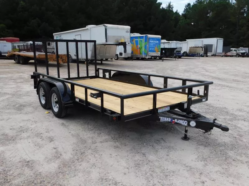 2025 Texas Bragg Trailers 14P Commercial Grade with Heavy Duty Rear Tailgate Utility Trailer
