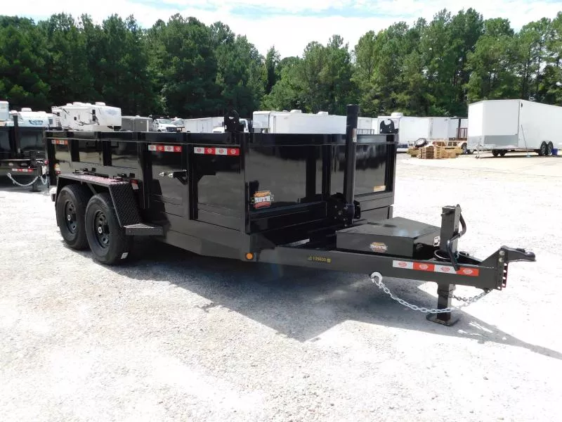 2026 Covered Wagon Trailers 7x14 Telescoping with 2' Sides 7K Axles Dump Trailer