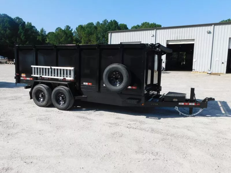2025 Covered Wagon Trailers  7x16 Telescoping  with 48" Sides 7K Axles  Dump Trailer