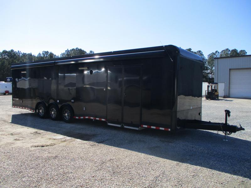 DEMO SALE Aluminum2019 Cargo Mate Eliminator SS 34' Car / Racing Trailer Loaded with Girard Awnings DEMO SALE Aluminum2019 Cargo Mate Eliminator SS 34' Car / Racing Trailer Loaded with Girard Awnings