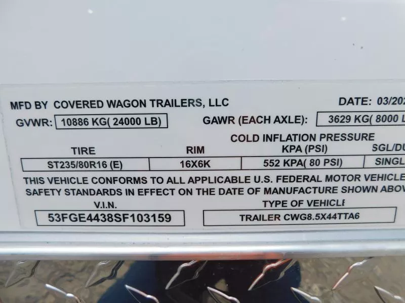 2025 Covered Wagon Trailers Gold Series 44' Gooseneck with 8K Axles  Car / Racing Trailer
