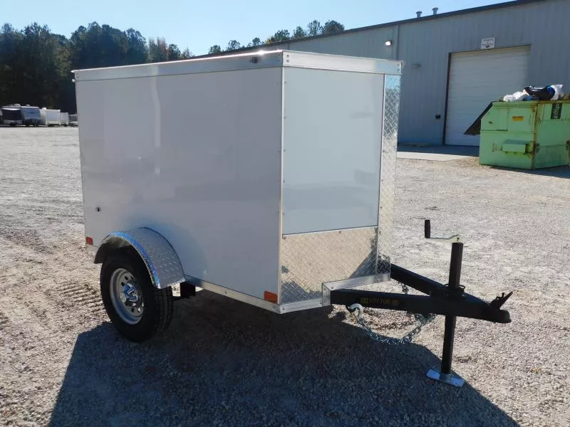 2026 Covered Wagon Trailers Gold Series 4x6 Vnose Cargo / Enclosed Trailer