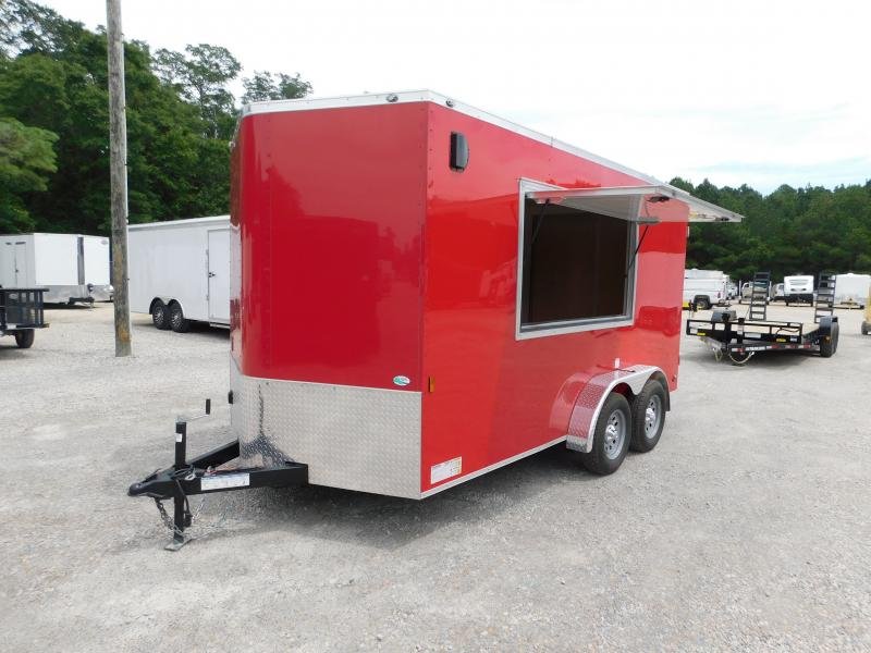 2022 Continental Cargo 7x14 Vnose with Double Rear Doors Vending / Concession Trailer 2022 Continental Cargo 7x14 Vnose with Double Rear Doors Vending / Concession Trailer