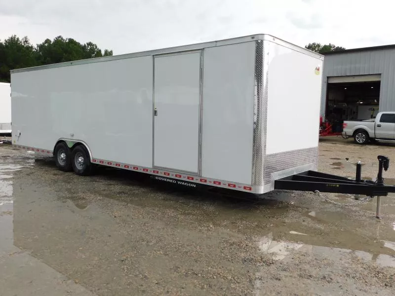 2025 Covered Wagon Trailers 8.5x30 with 7'6" Height 7K Axles Double Rear Doors Car / Racing Trailer