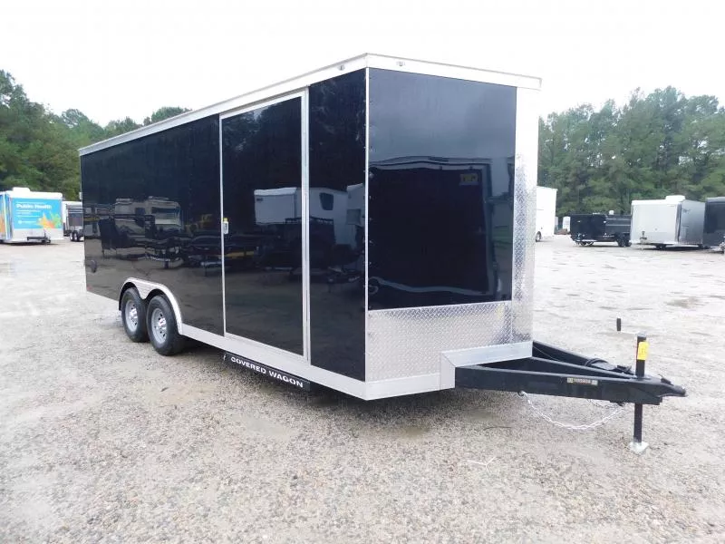 2026 Covered Wagon Trailers  8.5x20 Vnose Race/Auto Trailer with 7' Inside 5.2k axles Cargo / Enclosed Trailer