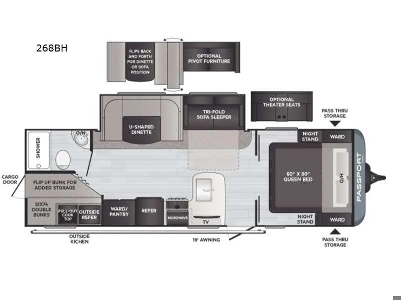 2022 Keystone RV passport 268bh