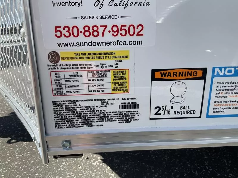 new Cargo (Enclosed) Trailers Wells Cargo  for sale, in Auburn, CA Thumbnail 6