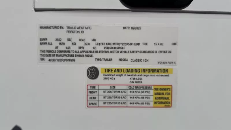 new Horse Trailers Trails West  for sale, in Auburn, CA Thumbnail 5