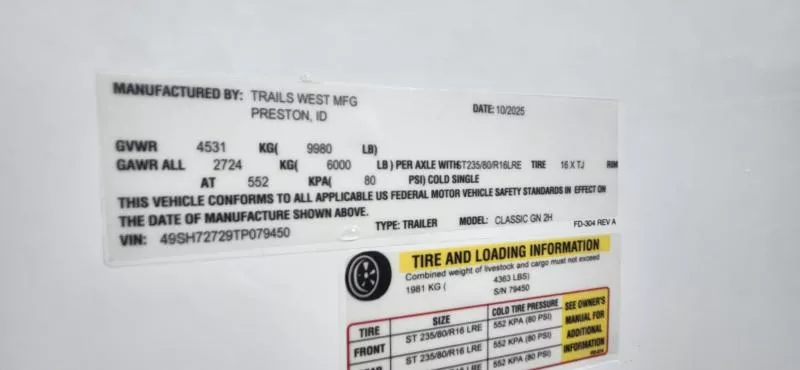 new Horse Trailers Trails West  for sale, in Auburn, CA Thumbnail 26