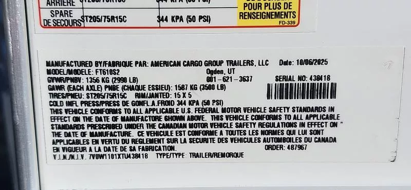 new Cargo (Enclosed) Trailers Wells Cargo  for sale, in Auburn, CA Thumbnail 8