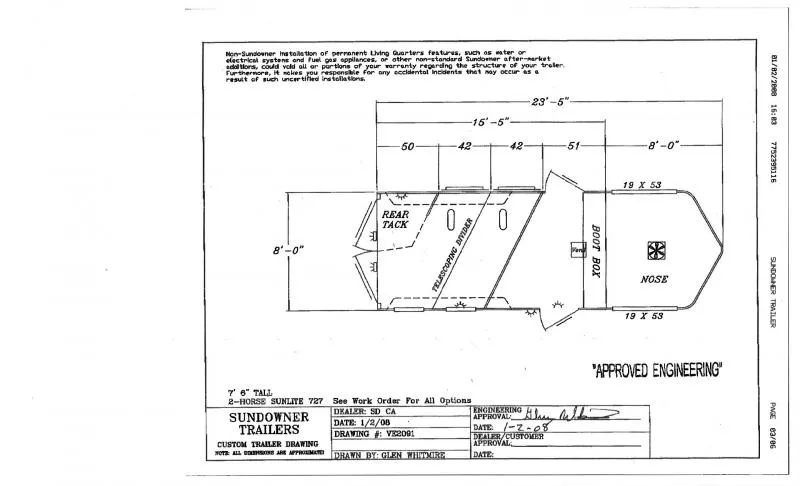 used Horse Trailers Sundowner Trailers  for sale, in Auburn, CA Thumbnail 2