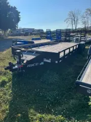 2024 Rice Trailers 7x24' HD 9990 GVW * 6" TONGUE AND FRAME * ADJUSTABLE COUPLER * HD GATE *FMEM8224-