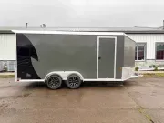 2027 NEO Trailers 7.5x16' NAMR Aluminum Enclosed Motorcycle Trailer 7000# GVW NAM1675TR80A-AWNING